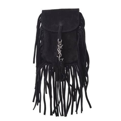 ysl anita|SAINT LAURENT Suede Fringe Toy Monogram Anita Crossbody .